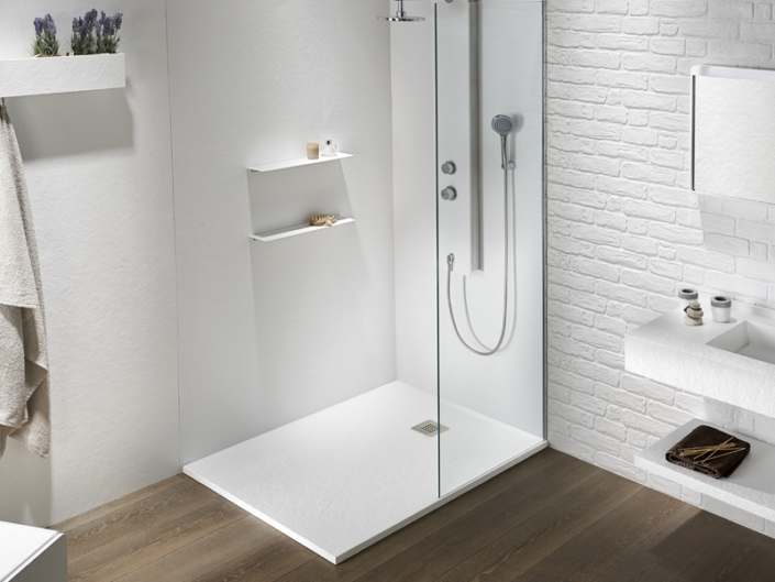 Acquabella Base Slate Ambiente Mineralgussduschwanne